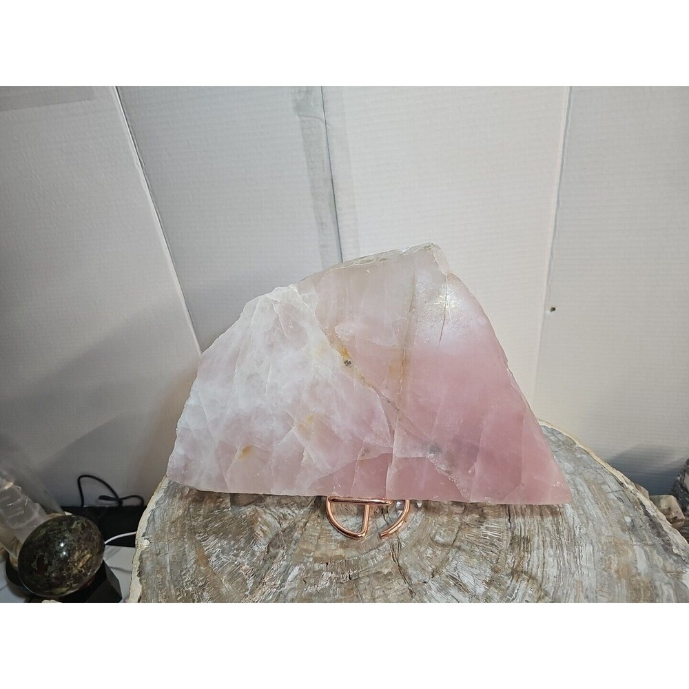 5.72LB Natural Rose Quartz Crystal Pink Crystal Stone slices Healing - Picture 7 of 12